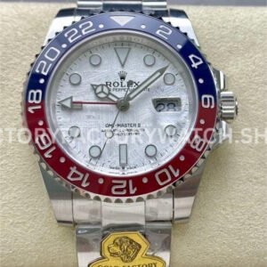 Gold Factory Rolex GMT Master II 126719BLRO Pepsi meteorite dial white gold replica watch