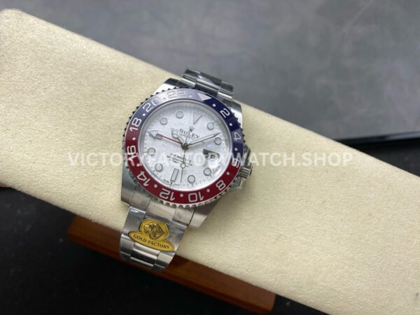 Gold Factory Rolex Pepsi GMT-Master II 126719BLRO 40mm Full White Gold Meteorite Dial