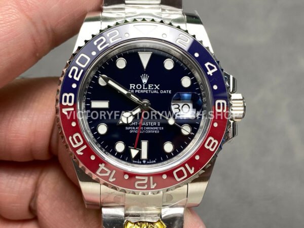 Rolex 126719BLRO Pepsi red blue bezel black dial replica watch