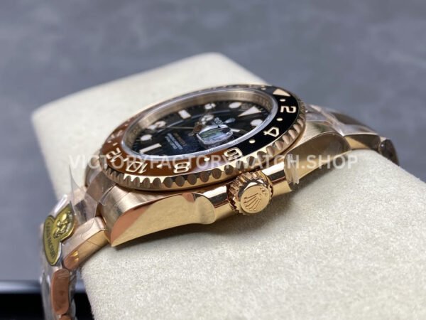 Gold Factory Rolex Rootbeer GMT-Master II 126715CHNR-0001 40mm Full Rose Gold Black Dial