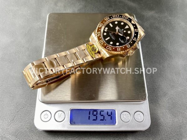 Gold Factory Rolex Rootbeer GMT-Master II 126715CHNR-0001 40mm Full Rose Gold Black Dial