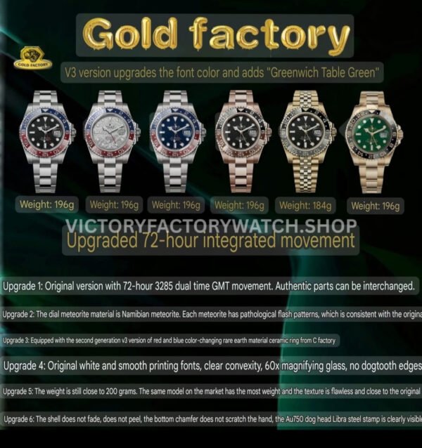 Gold Factory Rolex Rootbeer GMT-Master II 126715CHNR-0001 40mm Full Rose Gold Black Dial