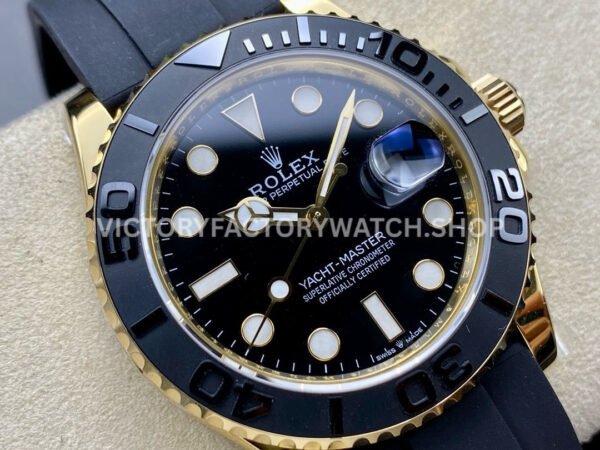 IPK Factory Rolex Yacht-Master 226658-0001 42mm Yellow Gold Oysterflex Black Dial