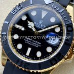 IPK Factory Rolex Yacht-Master 226658-0001 42mm Yellow Gold Oysterflex Black Dial