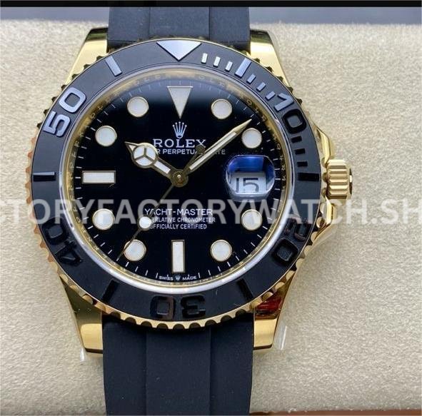 IPK Yacht Master 226658 yellow gold black dial Oysterflex