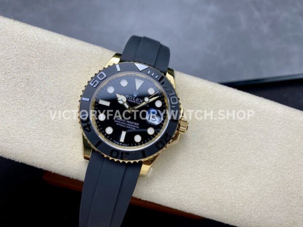 IPK Factory Rolex Yacht-Master 226658-0001 42mm Yellow Gold Oysterflex Black Dial