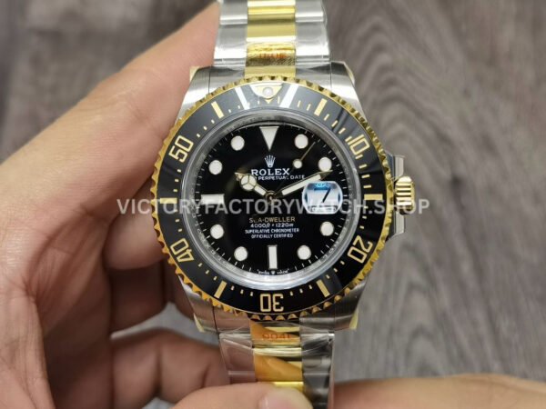 JVS Rolex Sea Dweller 126603 gold black dial 43mm