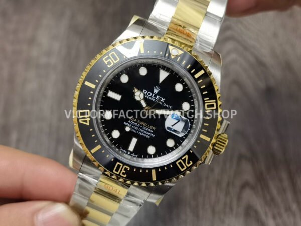 JVS Factory Rolex Sea-Dweller 126603 43mm Half Yellow Gold/904L Black Dial