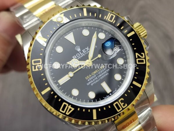 JVS Factory Rolex Sea-Dweller 126603 43mm Half Yellow Gold/904L Black Dial