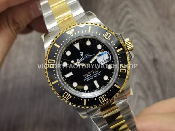 JVS Factory Rolex Sea-Dweller 126603 43mm Half Yellow Gold/904L Black Dial