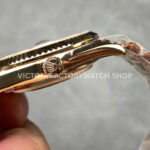 KF Factory Counterweight Rolex Day-Date 228235-0003 40mm Full Rose Gold Diamond Baguette Brown Dial