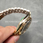 KF Factory Counterweight Rolex Day-Date 228235-0003 40mm Full Rose Gold Diamond Baguette Brown Dial