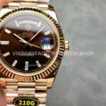 daydate baguette brown dial