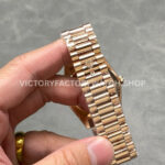 KF Factory Counterweight Rolex Day-Date 228235-0025 40mm Full Rose Gold Roman Numerals Green Dial