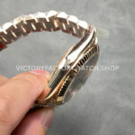 KF Factory Counterweight Rolex Day-Date 228235-0025 40mm Full Rose Gold Roman Numerals Green Dial