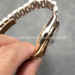 KF Factory Counterweight Rolex Day-Date 228235-0055 40mm Full Rose Gold Roman Numerals Slate Ombré Black Dial