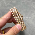 KF Factory Counterweight Rolex Day-Date 228235-0055 40mm Full Rose Gold Roman Numerals Slate Ombré Black Dial