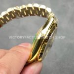 KF Factory Counterweight Rolex Day-Date 228238-0004 40mm Full Yellow Gold Diamond Baguette Black Dial