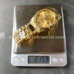 KF Factory Counterweight Rolex Day-Date 228238-0006 40mm Full Yellow Gold Roman Numerals Champagne Dial