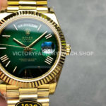 KF Factory Counterweight Rolex Day-Date 228238-0061 40mm Full Yellow Gold ( (5) KF Day Date 228238 green ombre Roman