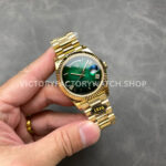 KF Factory Counterweight Rolex Day-Date 228238-0061 40mm Full Yellow Gold ( (8) KF Factory Counterweight Rolex Day-Date 228238-0061 40mm Full Yellow Gold Roman Numerals Slate Ombré Green Dial