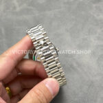 KF Factory Counterweight Rolex Day-Date 228239-0033 40mm Full White Gold Roman (1) KF Factory Counterweight Rolex Day-Date 228239-0033 40mm Full White Gold Roman Numerals Avocado Green Dial