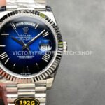 KF Day Date 228239 ice blue ombre dial Roman