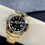 KF Factory Rolex GMT-Master II 116718LN 40mm Full Yellow Gold Black Dial
