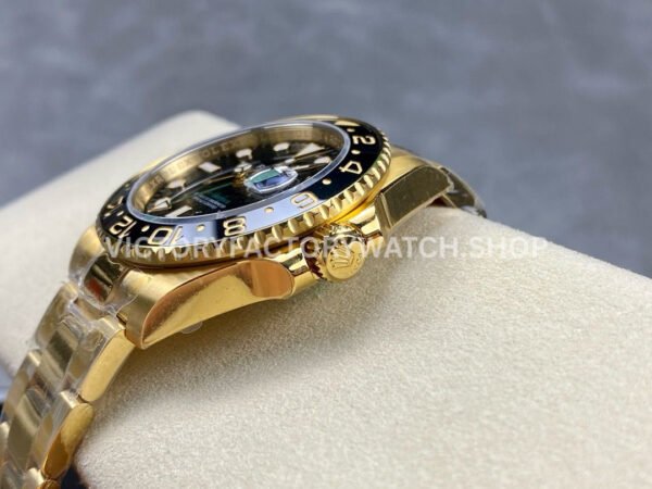 KF Factory Rolex GMT-Master II 116718LN 40mm Full Yellow Gold Black Dial