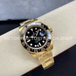 KF Factory Rolex GMT-Master II 116718LN 40mm Full Yellow Gold Black Dial
