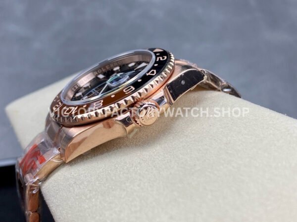 KF Factory Rolex GMT-Master II 126715CHNR 40mm Full Rose Gold Black Dial