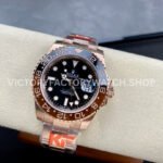 KF Factory Rolex GMT-Master II 126715CHNR 40mm Full Rose Gold Black Dial