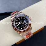 KF Factory Rolex GMT-Master II 126715CHNR 40mm Full Rose Gold Black Dial