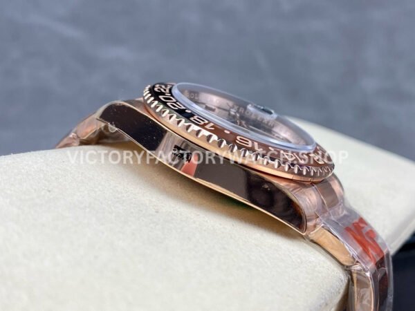 KF Factory Rolex GMT-Master II 126715CHNR 40mm Full Rose Gold Black Dial