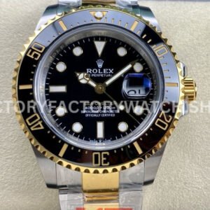 KF Factory Rolex Sea-Dweller 126603 43mm Half Yellow Gold Black Dial (9) KF Sea Dweller 126603 gold black dial 43mm