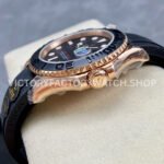 KF Factory Rolex Yacht-Master 126655 40mm Rose Gold Oysterflex Black Dial