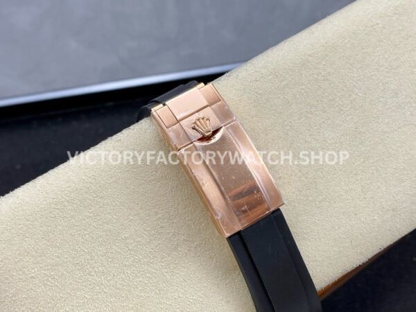 KF Factory Rolex Yacht-Master 126655 40mm Rose Gold Oysterflex Black Dial