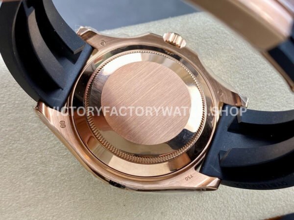 KF Factory Rolex Yacht-Master 126655 40mm Rose Gold Oysterflex Black Dial