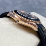 KF Factory Rolex Yacht-Master 126655 40mm Rose Gold Oysterflex Black Dial