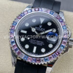 KF Factory Rolex Yacht-Master 126679SABR 40mm White Gold Oysterflex Black Dial (4) KF Factory Rolex Yacht-Master 126679SABR 40mm White Gold Oysterflex Black Dial