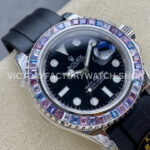 KF Factory Rolex Yacht-Master 126679SABR 40mm White Gold Oysterflex Black Dial (8) KF Factory Rolex Yacht-Master 126679SABR 40mm White Gold Oysterflex Black Dial