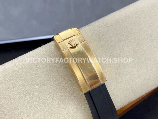 KF Factory Rolex Yacht-Master 226658 42mm Yellow Gold Oysterflex Black Dial