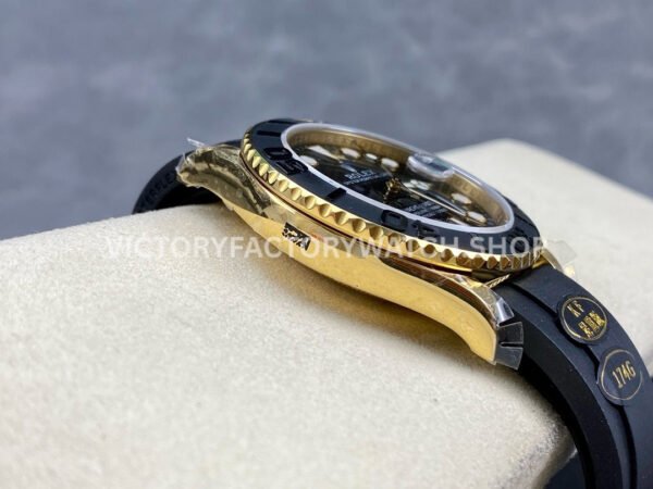 KF Factory Rolex Yacht-Master 226658 42mm Yellow Gold Oysterflex Black Dial