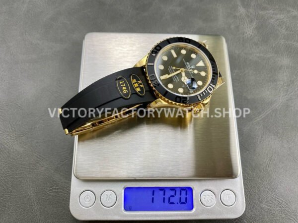 KF Factory Rolex Yacht-Master 226658 42mm Yellow Gold Oysterflex Black Dial