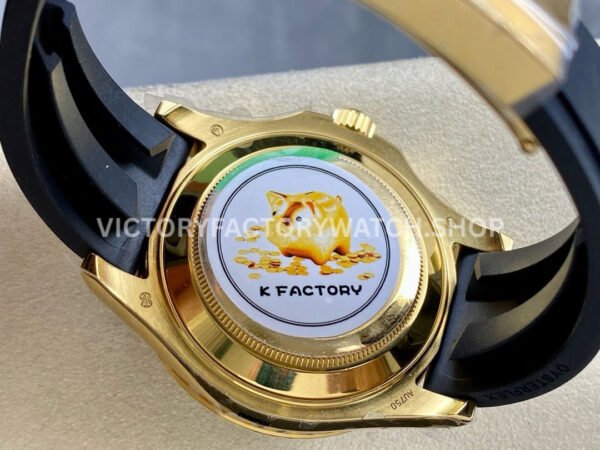KF Factory Rolex Yacht-Master 226658 42mm Yellow Gold Oysterflex Black Dial