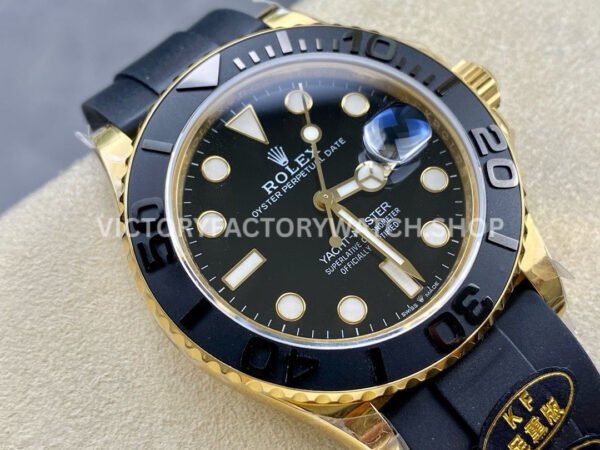 KF Factory Rolex Yacht-Master 226658 42mm Yellow Gold Oysterflex Black Dial