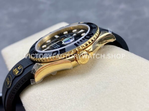 KF Factory Rolex Yacht-Master 226658 42mm Yellow Gold Oysterflex Black Dial