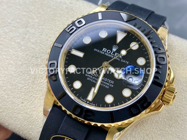 KF Factory Rolex Yacht-Master 226658 42mm Yellow Gold Oysterflex Black Dial