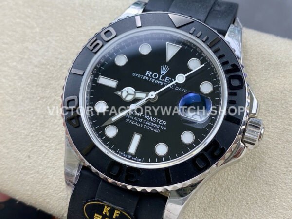 KF Factory Rolex Yacht-Master 226659 42mm White Gold Oysterflex Black Dial (3) KF Factory Rolex Yacht-Master 226659 42mm White Gold Oysterflex Black Dial
