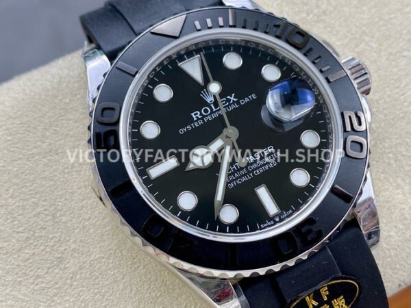 KF Factory Rolex Yacht-Master 226659 42mm White Gold Oysterflex Black Dial (8) KF Factory Rolex Yacht-Master 226659 42mm White Gold Oysterflex Black Dial